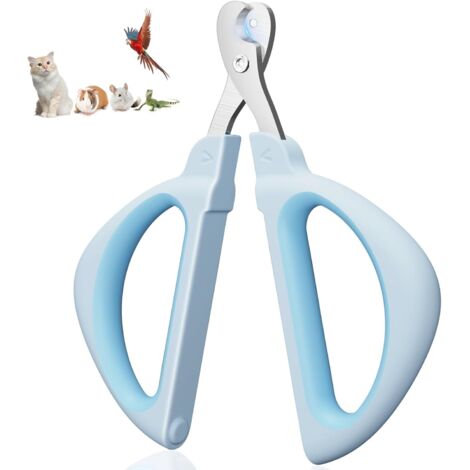 1 Coupe Ongles Chat, Trou Sécurité 2mm, Lame Acier Inoxydable, Poignée Ergonomique, Pour Chatons Lapins Chiots
