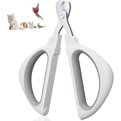 1 Coupe Ongles Chat, Trou Sécurité 2mm, Lame Acier Inoxydable, Poignée Ergonomique, Pour Chats Lapins Chiots