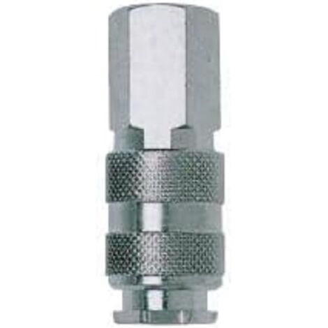 1 - Coupleur Rapide - Accessoire Pneumatique - Métal Universel 1/4 F - Pour Outils Air Comprimé - Gris - 12,2x7,5x3,4cm