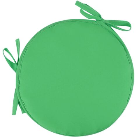1 coussin de chaise de jardin rond, vert, diamètre 38 cm - Extérieur, Tabouret, Terrasse, Salle à manger - Grand coussin