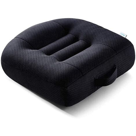 1 coussin rehausseur, maille respirante, coton pp, ergonomie, voiture, bureau, noir