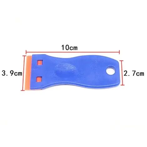 1 Cuchilla de plástico de doble cara para limpiar etiquetas, adhesivos y cristales de ventanas, así como para retirar vinilos y pegatinas de coches.