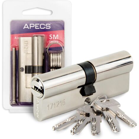 1 cylindre de serrure, 40/40 mm, laiton, argent, pour porte d'entrée, bois, intérieur, garage
