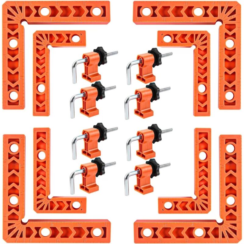 1 de Carrés de Positionnement de Pince à 90 Degrés, Pince à Angle Droit avec Pinces D'Angle, Outil de Travail Du Bois pour Cadres Photo