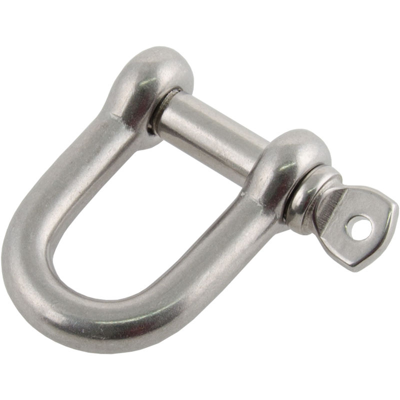 

1 de grillete recto, fabricado en acero inoxidable A4, grosor de 4mm