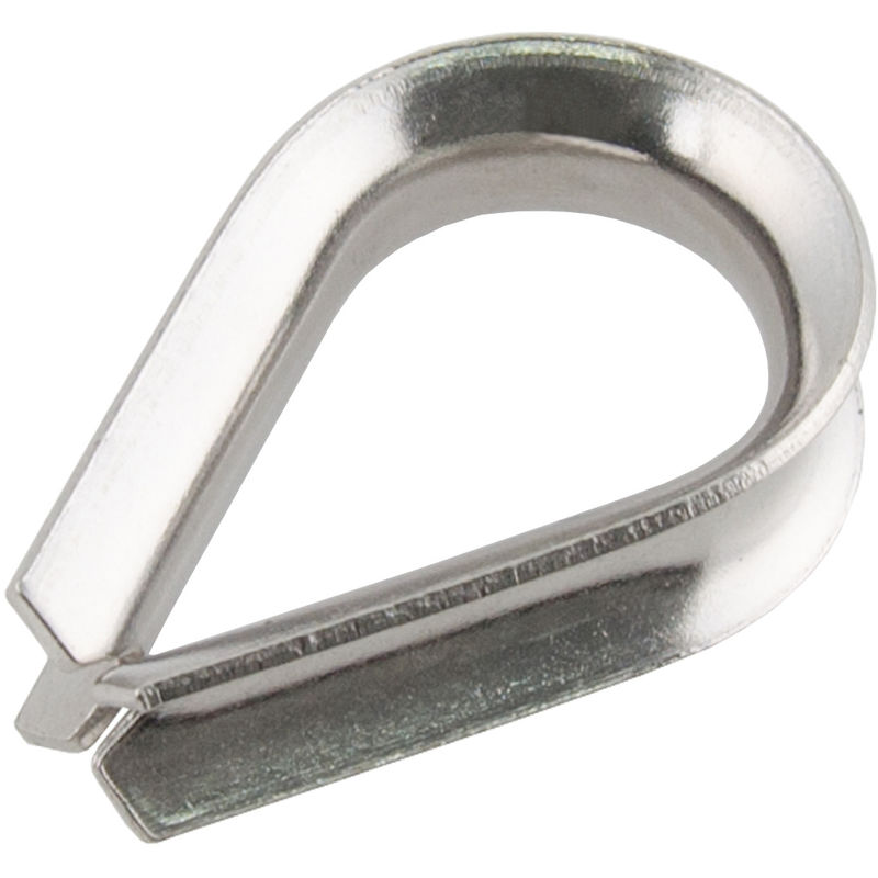 

1 de guardacabos fabricado en acero inoxidable A4, grosor de 3/4mm,