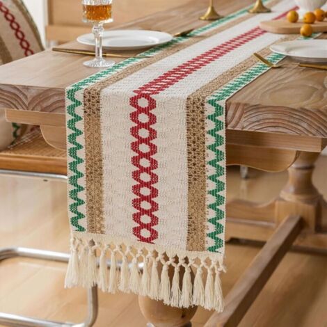 1  Décorations de Noël, serviette de Noël, drapeau de table, nappe de table à thé, nappe de table, table à manger, commode, couverture de Noël, Nouvel An