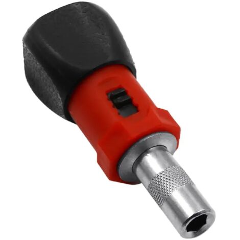 1 Destornillador multifuncional con llave de trinquete, llave de tubo hexagonal de 6,35 mm, diseño magnético, herramienta manual profesional