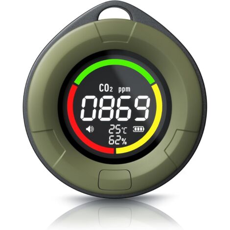1 Détecteur de CO2, Capteur NDIR, Écran LCD, Température Humidité, Alarme Réglable, Maison Bureau Voiture