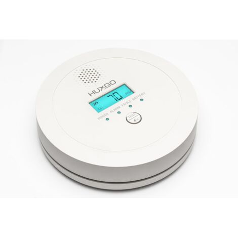 1 - Détecteur Monoxyde De Carbone - Capteur CO - Alarme Sonore 85 Db Et Écran Lcd - Pour Maison Et Chambres - Noir - 10x6x3cm