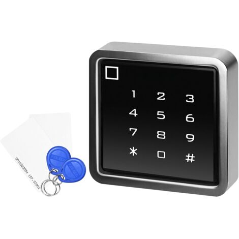 1 Digicode Portail, Clavier Tactile, Lecteur RFID, Wi-Fi Tuya, IP65, Aluminium, Extérieur