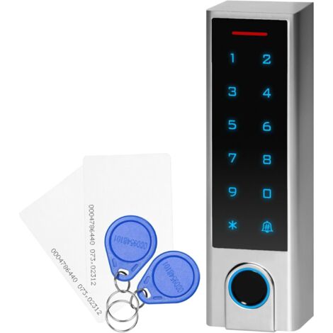 1 Digicode Portail, Serrure Connectée WiFi Tuya, Accès RFID Empreinte Code, IP68 Métal Extérieur