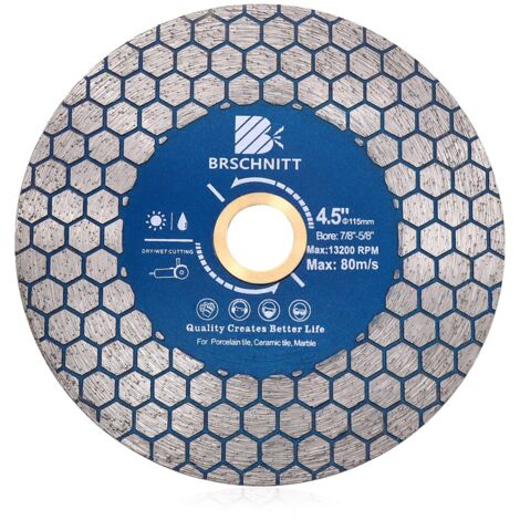 1 - Disque Diamant - Lame De Scie - Double Face Pour Porcelaine Céramique Marbre Granit Pierre Usage Humide Ou Sec 115mm
