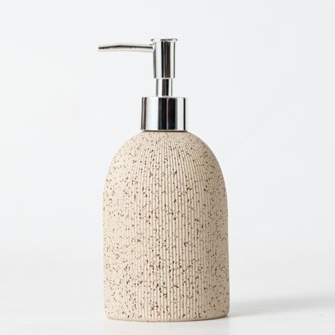 1 distributeur de savon en résine, distributeur de savon pour les mains rechargeable de grande capacité avec pompe en acier inoxydable, adapté aux comptoirs de salle de bain/cuisine.-AquaForge