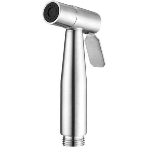 1 douchette à main, pommeau de douche en acier inoxydable, pulvérisateur de bidet pour toilettes, douchette à main, argenté