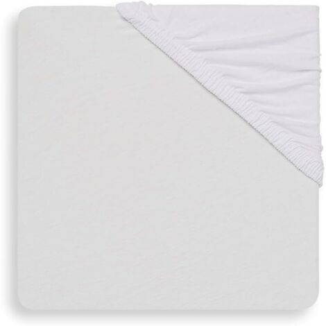 1 Drap-Housse 60x120 cm Jersey Coton Extensible Blanc Lit Bébé
