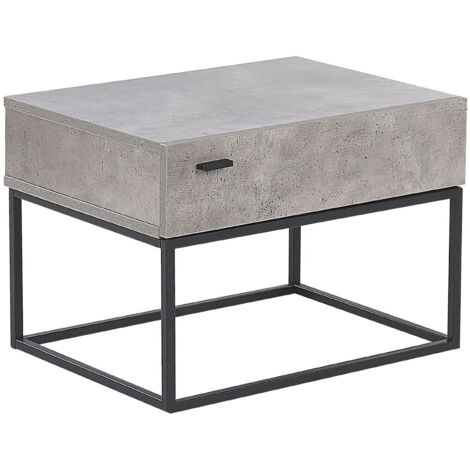 1 Drawer Bedside Table CAIRO Light Grey