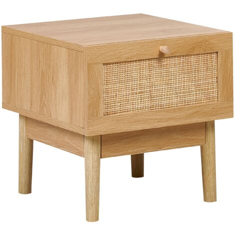 1 Drawer Bedside Table NIVO Light Brown