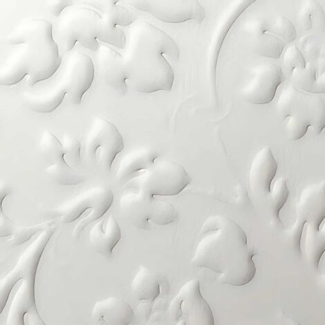 1 ÉCHANTILLON S-13473 WallFace FLORAL WHITE Leather Collection ÉCHANTILLON panneau décoratif au format A5