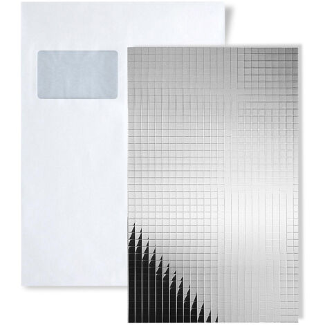 1 ÉCHANTILLON S-27379 WallFace SILVER 20X20 M-Style Collection ÉCHANTILLON panneau mural au format A5