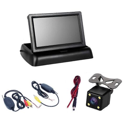 1. Écran LCD 4.3 pouces pour voiture, moniteur LED infrarouge nocturne, caméra de recul stationnement 12V