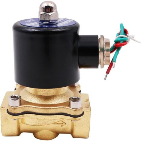 1 Électrovanne DN20, 3/4 Pouces, Normalement Fermée, Laiton, Pour Eau Air Huile, Irrigation
