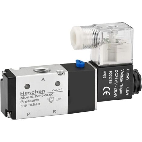 1 électrovanne pneumatique 3v210-08, 3/2 voies, 24vdc, pt1/4, pour système d'automatisation