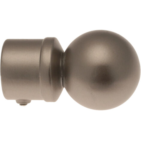 1 Embout Boule - Chrome Satiné - Diamètre 20