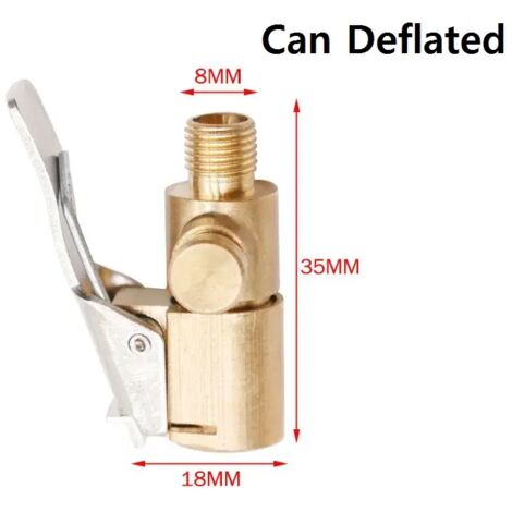 1 embout de gonflage pour pneu de voiture, raccord de valve en laiton 8 mm pour pompe à air.-AquaForge