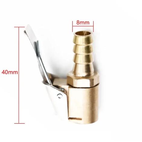 1 embout de gonflage pour pneu de voiture, raccord de valve en laiton 8 mm pour pompe à air.-AquaForge