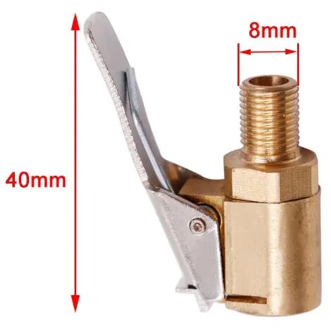 1 embout de gonflage pour pneu de voiture, raccord de valve en laiton 8 mm pour pompe à air.-AquaForge
