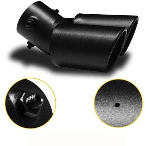 1 embout de silencieux d'échappement arrière de voiture noir, accessoires en acier inoxydable mat