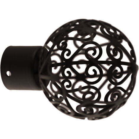 1 Embout Perse - Noir Satiné - Diamètre 28