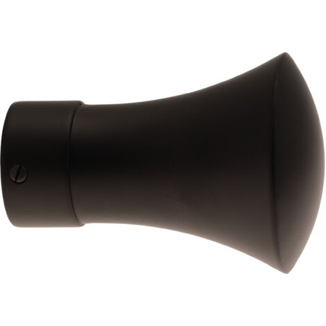 1 Embout Trompette - Noir Satiné - Diamètre 28