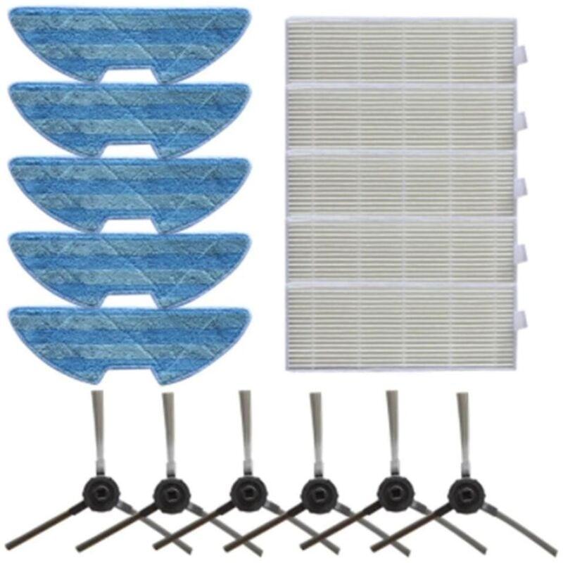 1 ensemble compatible pour accessoires de balayeuse -811gb/-911se, brosse latérale, filtre, balai