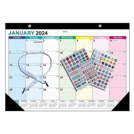 Calendrier 2024 pour les femmes fatiguées, calendrier mural suspendu  Planificateur de calendrier 2024 Drôle 12 Calendrier mensuel Cadeau de Noël  pour les femmes