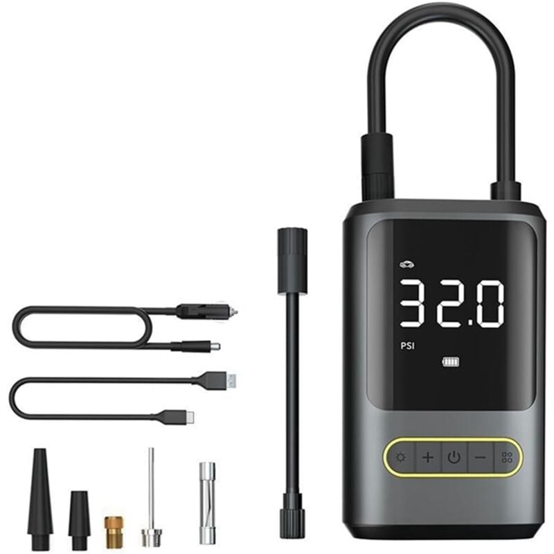 Rapanda - 1 ensemble de compresseur d'air portable facile à transporter et prêt à l'emploi pour voiture, porte-vélo ou sac à dos