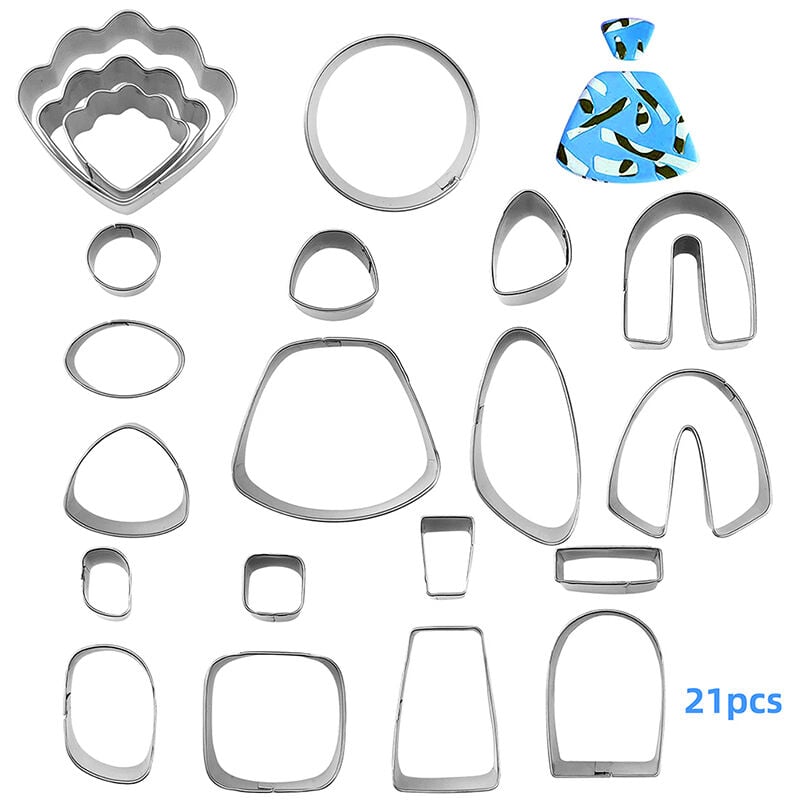 1 ensemble de embouts en argile polymère pour boucles d'oreilles embouts en acier inoxydable diy