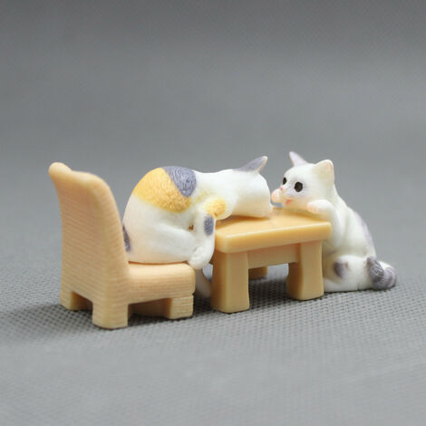 Statuette décorative animale Figurine chat miniature Chats miniatures à  collectionner