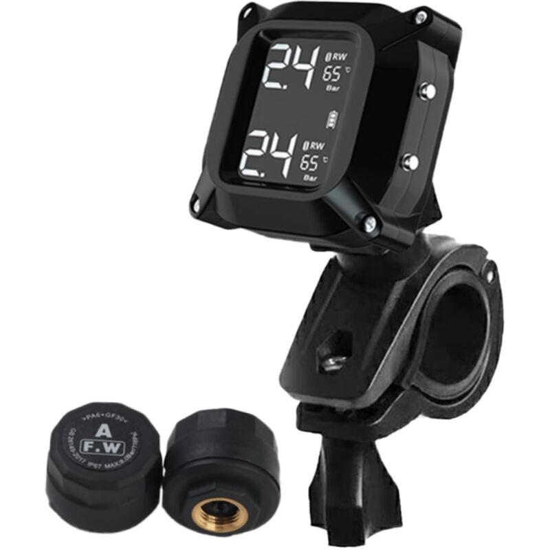 1 ensemble moniteur de pression des pneus de moto capteur de pression des pneus sans fil capteur de pression des pneus de moto détecteur de pression