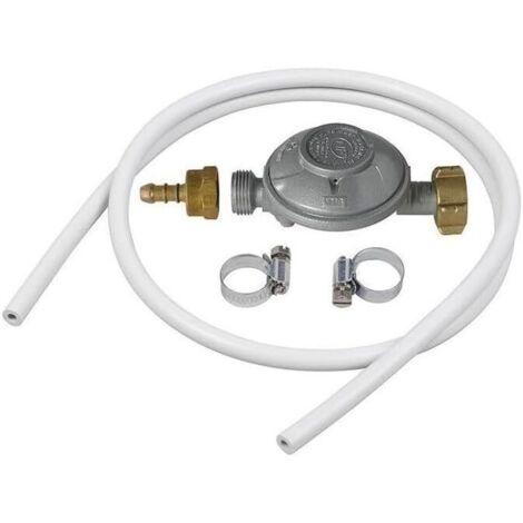 1 Ensemble Raccordement Gaz Butane 1,50 M, Détendeur 28 Mbar, Colliers Serrage, Usage Domestique Cuisson