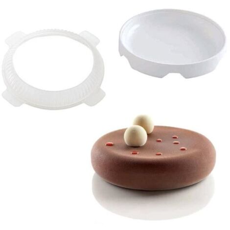 1 ensemble rond éclipse Silicone gâteau moule pour Mousses crème glacée mousseline de soie gâteaux cuisson Pan décoratioTR3013