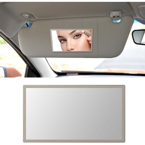 CYSLMUK 1 espejo parasol para coche, espejo para parasol para coche, espejo de tocador para coche, espejo de tocador para coche, espejo de maquillaje para coche, pequeño, 110x65 MM