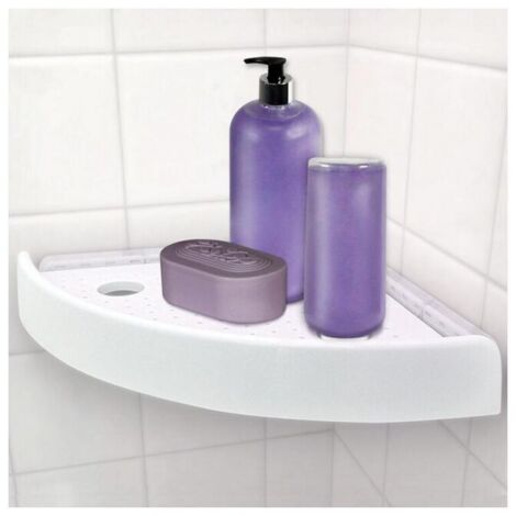 1 estante de esquina con pulsador, estante triangular de cocina, estante de baño