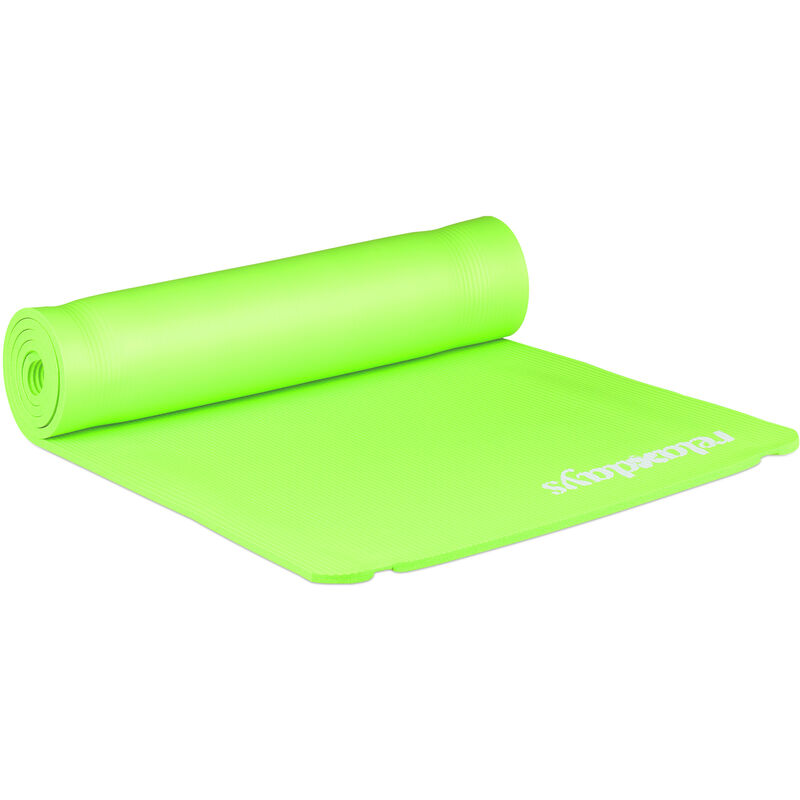 

1 Esterilla Yoga Plegable y Acolchada, Colchoneta Fitness, Mat Ejercicios en Casa, Pilates, Caucho, 60 x 180 cm, Verde