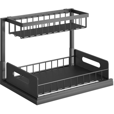 1 étagère de rangement pour évier, étagère de rangement pour placard de cuisine, panier de rangement