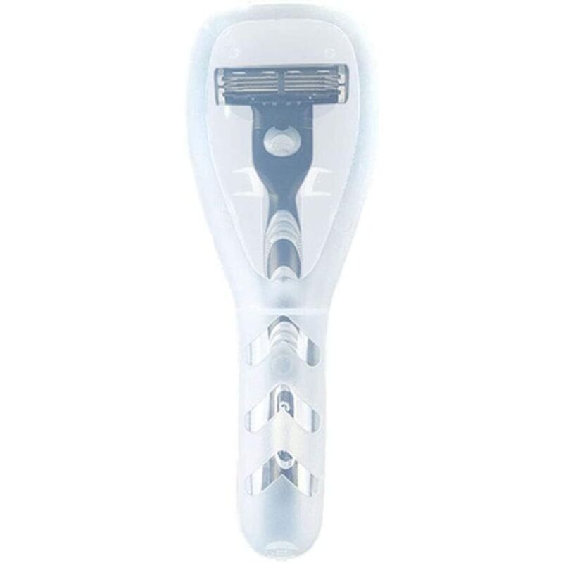 1 étui de protection transparent et portable pour rasoir électrique homme, boîte de rangement en plastique, support de rasoir, accessoires pour