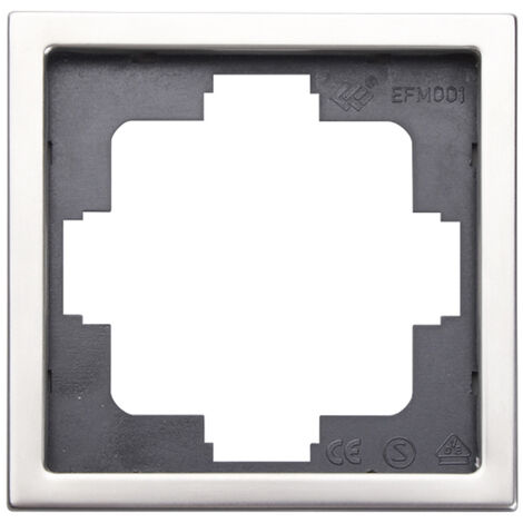 1-fach Rahmen / Blende, Edelstahl beschichtet, für den Innenbereich, eckig