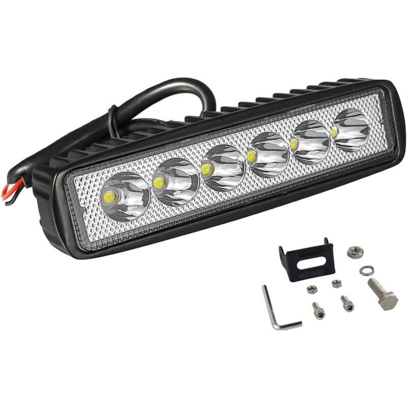Image of 1 faro a led, barra led da 6 pollici e 18 w, 12 v, per moto, auto, camion, suv, barche Ymyny