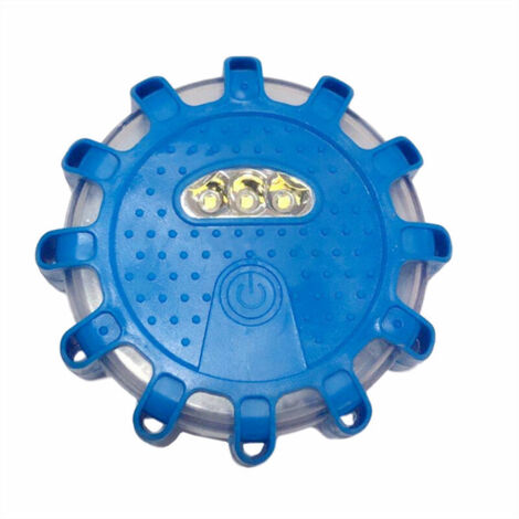 1 faro rotante a LED, faro per veicoli a LED, luce di emergenza multifunzionale, con base magnetica, per auto, veicoli trainati, camion, incidenti, blu